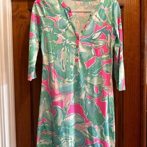 NWOT Lilly Pulitzer Alessia Tropical
Pink Sands Dress Size Small